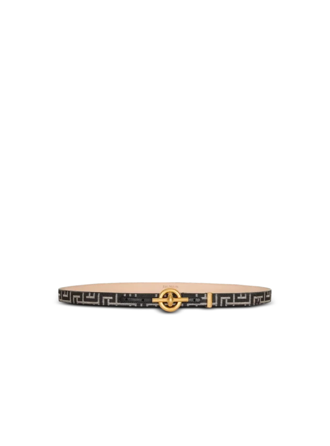 Monogram jacquard T-Bar belt