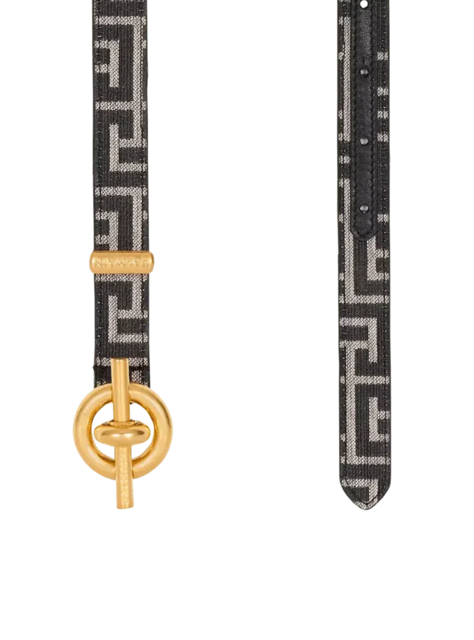 Monogram jacquard T-Bar belt