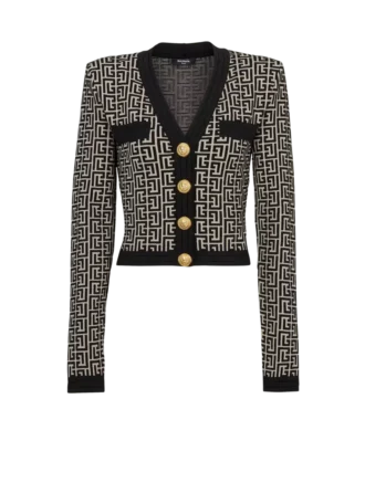 Monogram knit cardigan Monogram knit cardigan