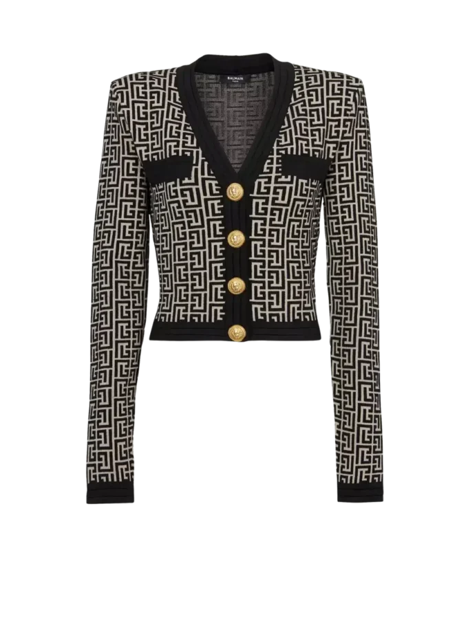Monogram knit cardigan Monogram knit cardigan