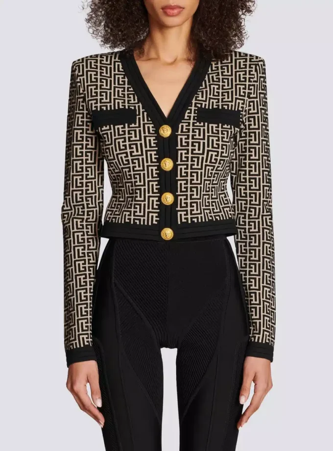Monogram knit cardigan Monogram knit cardigan