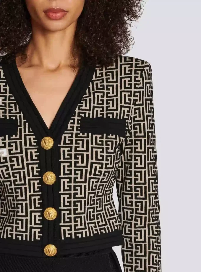Monogram knit cardigan Monogram knit cardigan