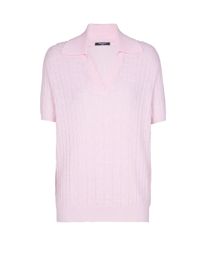 Monogram knit polo