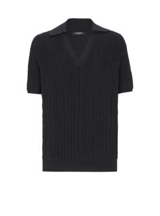 Monogram knit polo Monogram knit polo