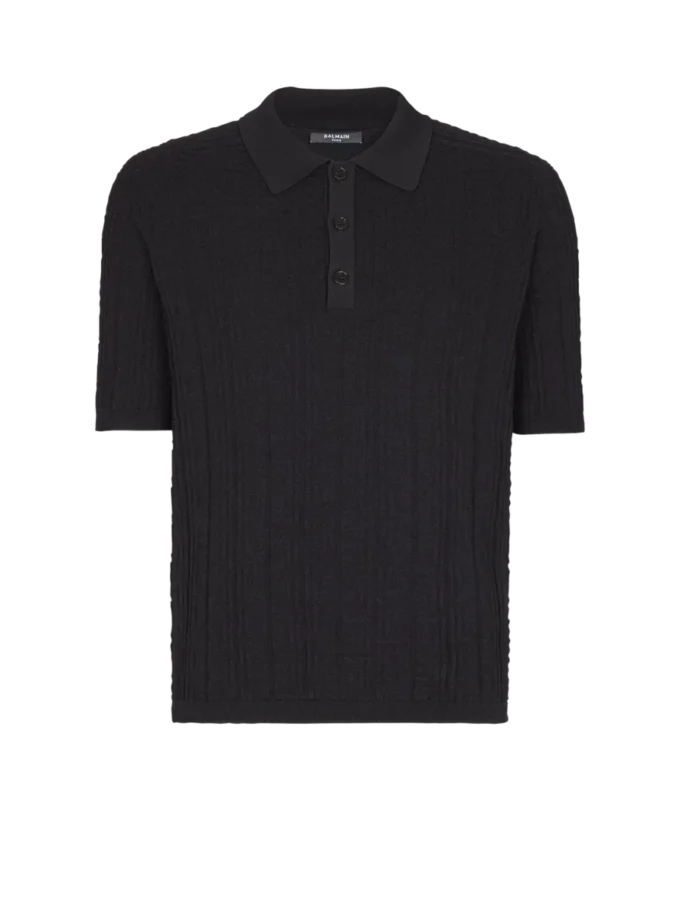 Monogram knit polo shirt Monogram knit polo shirt