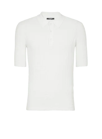 Monogram knit polo shirt
