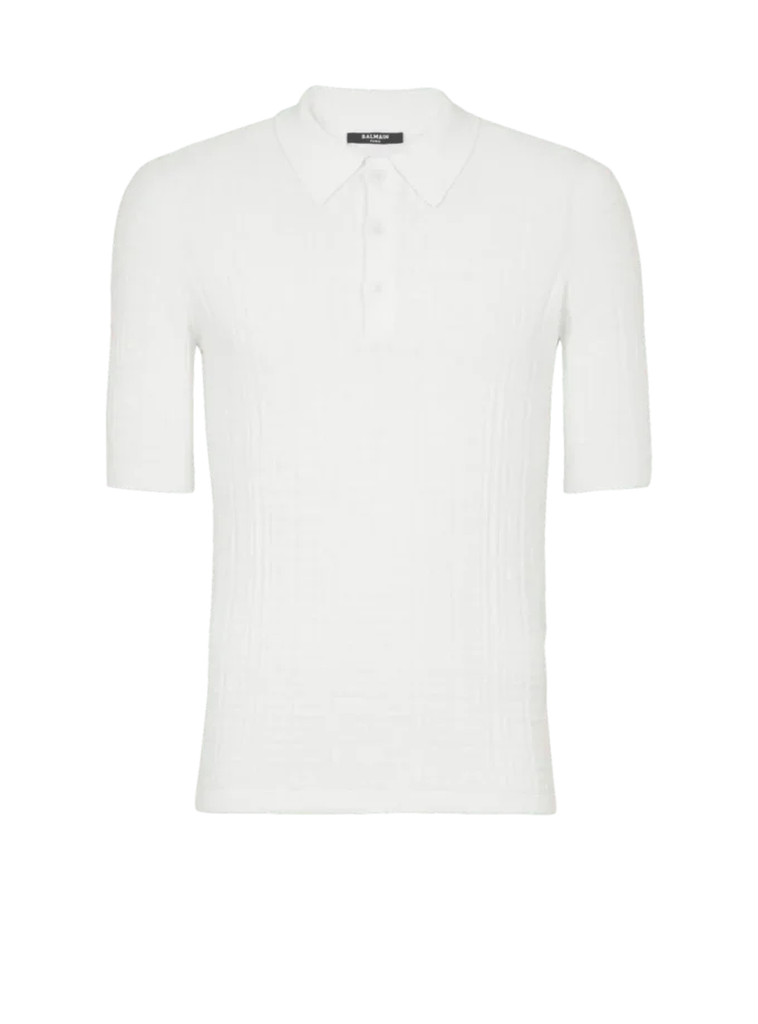 Monogram knit polo shirt Monogram knit polo shirt