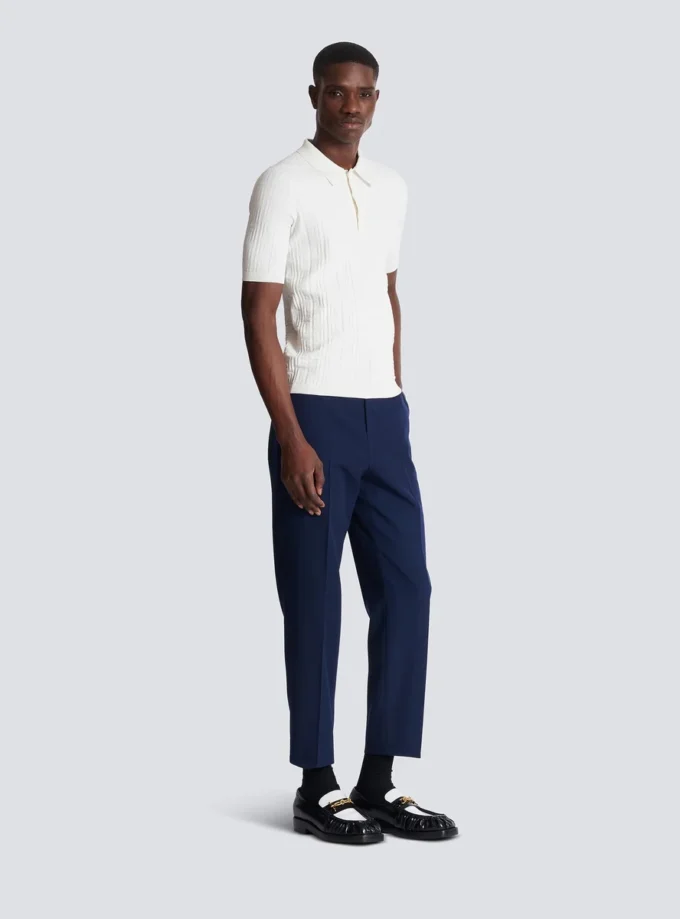 Monogram knit polo shirt Monogram knit polo shirt