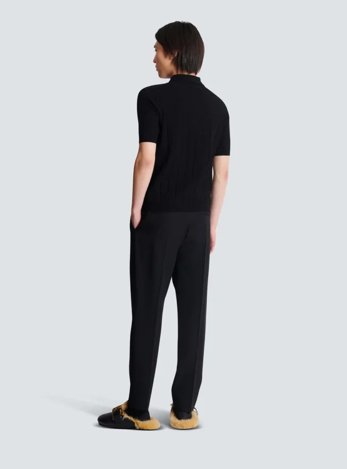 Monogram knit polo shirt Monogram knit polo shirt