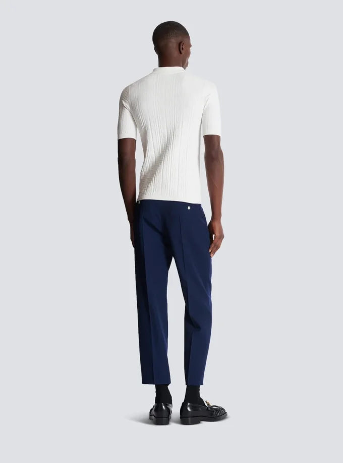Monogram knit polo shirt Monogram knit polo shirt