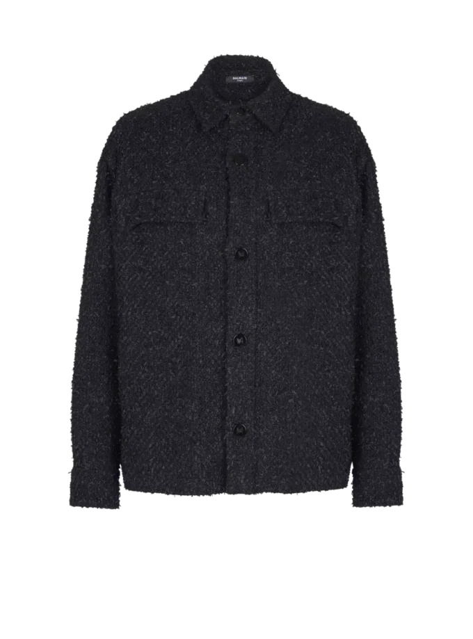 Monogram tweed overshirt Monogram tweed overshirt