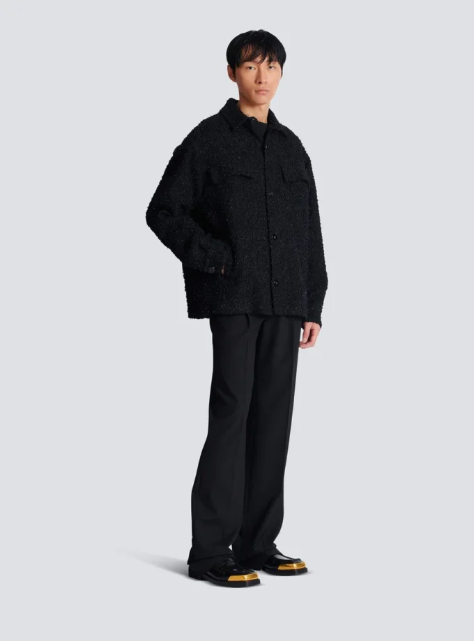 Monogram tweed overshirt Monogram tweed overshirt