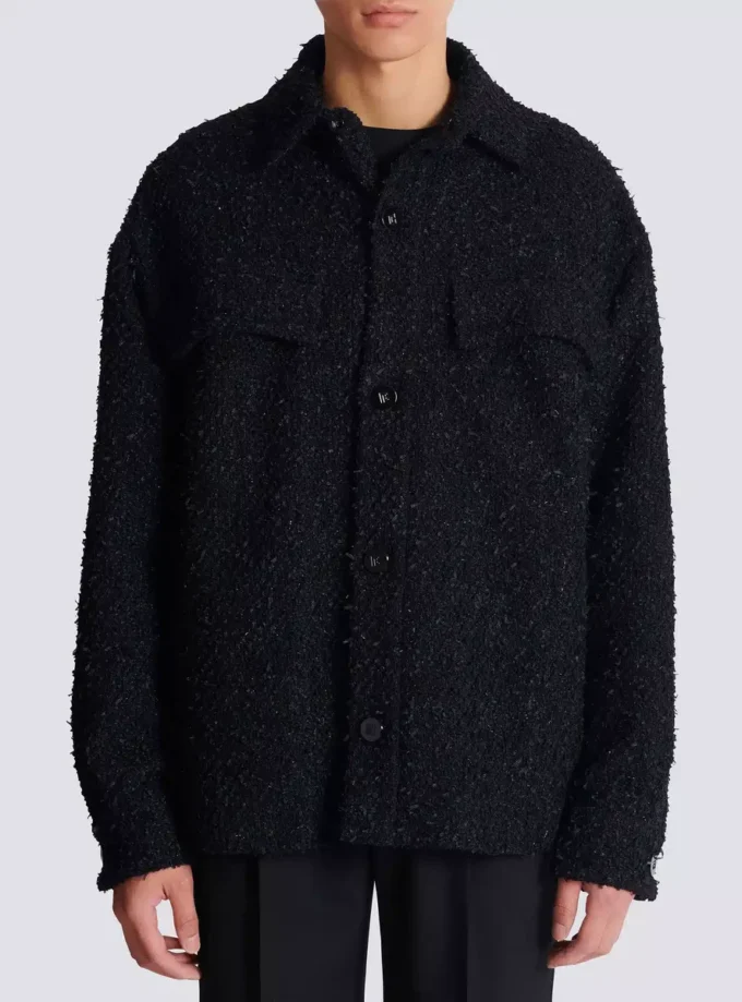 Monogram tweed overshirt Monogram tweed overshirt