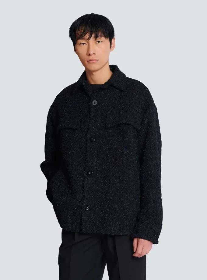 Monogram tweed overshirt Monogram tweed overshirt