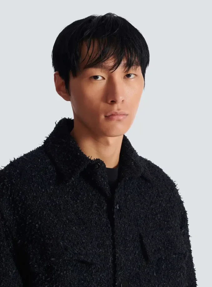 Monogram tweed overshirt Monogram tweed overshirt