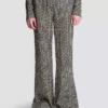 Monogrammed flowing trousers
