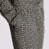 Monogrammed flowing trousers