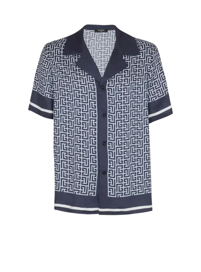Monogrammed pyjama shirt