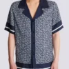 Monogrammed pyjama shirt