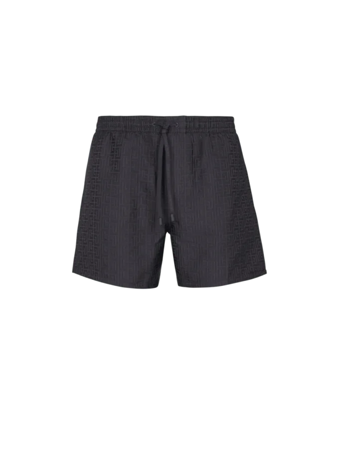 Monogrammed swim shorts