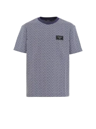 Monogrammed T-shirt with Balmain Couture label
