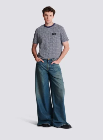 Monogrammed T-shirt with Balmain Couture label