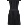 Off-the-shoulder glitter knit dress