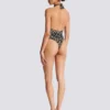 One-piece leopard pattern swimsuit