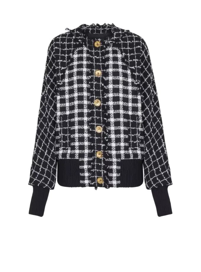 Oversized bomber jacket in mixed tweed Oversized bomber jacket in mixed tweed