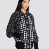 Oversized bomber jacket in mixed tweed Oversized bomber jacket in mixed tweed