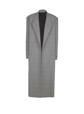 Oversized coat in Prince of Wales wool