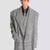 Oversized coat in Prince of Wales wool Oversized coat in Prince of Wales wool