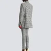 Oversized jacket in Prince of Wales jacquard Oversized jacket in Prince of Wales jacquard