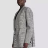 Oversized jacket in Prince of Wales jacquard Oversized jacket in Prince of Wales jacquard