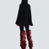 Oversized knit hoodie
