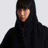Oversized knit hoodie