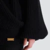 Oversized knit hoodie