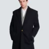 Oversized wool and cashmere coat