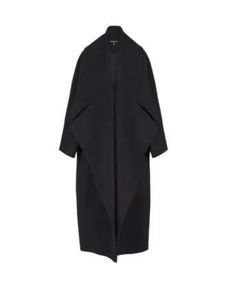 Oversized wool cape coat