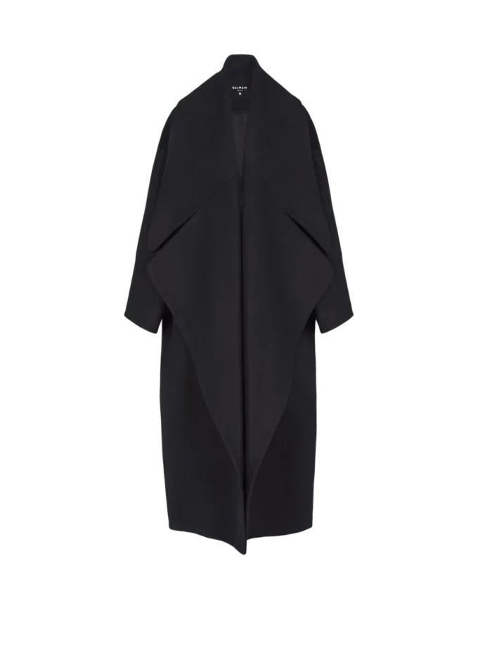 Oversized wool cape coat