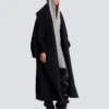 Oversized wool cape coat