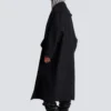 Oversized wool cape coat