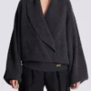 Oversized wrap knit jumper