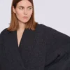 Oversized wrap knit jumper