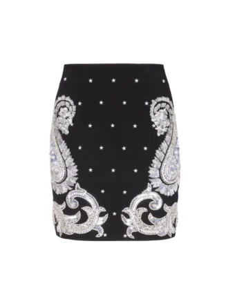 Paisley and stars embroidered skirt