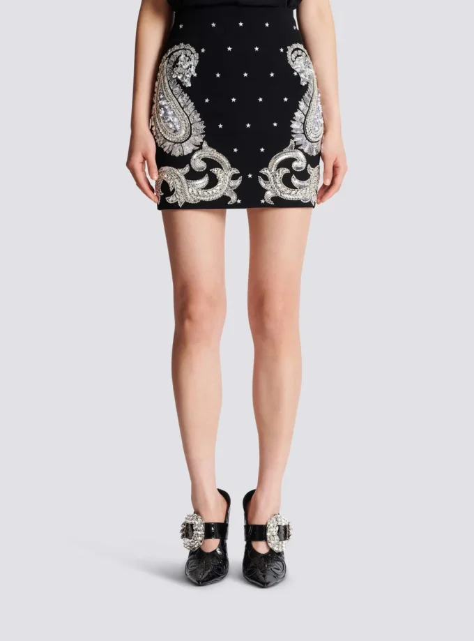 Paisley and stars embroidered skirt Paisley and stars embroidered skirt
