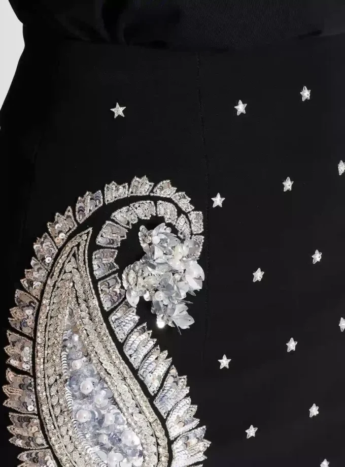 Paisley and stars embroidered skirt Paisley and stars embroidered skirt
