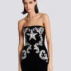 Paisley embroidered strapless dress Paisley embroidered strapless dress