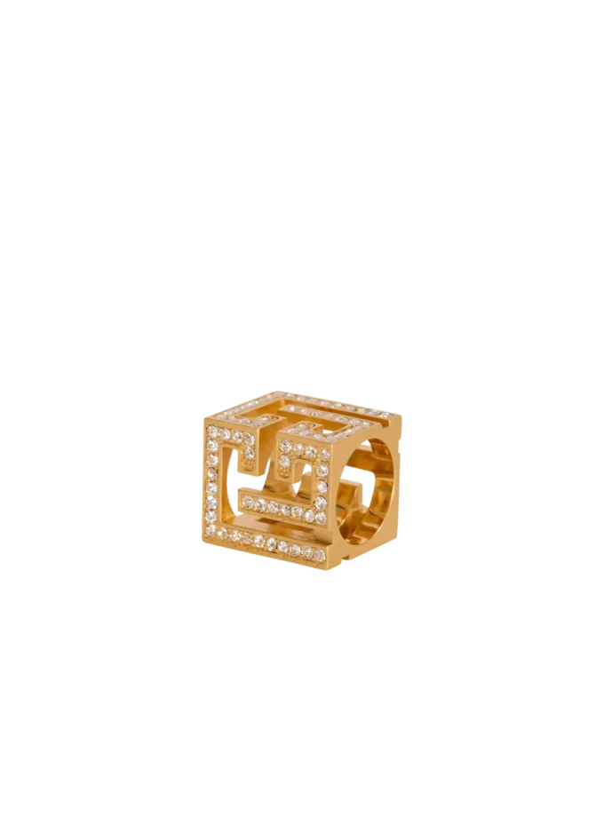 PB 3D rhinestone cube ring