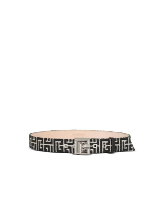 PB Belt in monogrammed jacquard